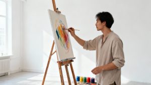 Vaut-il mieux peindre à plat ou sur un chevalet pour un meilleur rendu ?